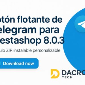 Botón flotante de Telegram para Prestashop 8.0.3